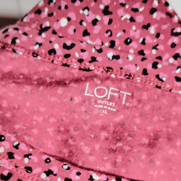 LOFT Pink Smocked Sleeve Blouse - Picture 6 of 6